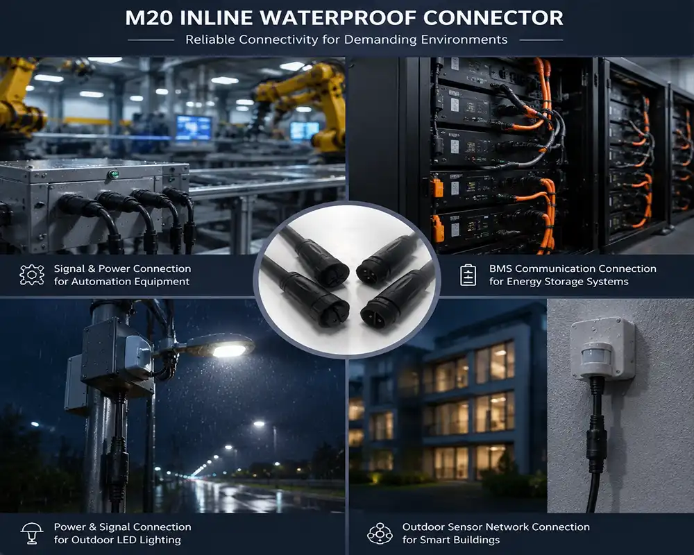 M20 Inline Waterproof Connector application M20 Inline Waterproof Connector application