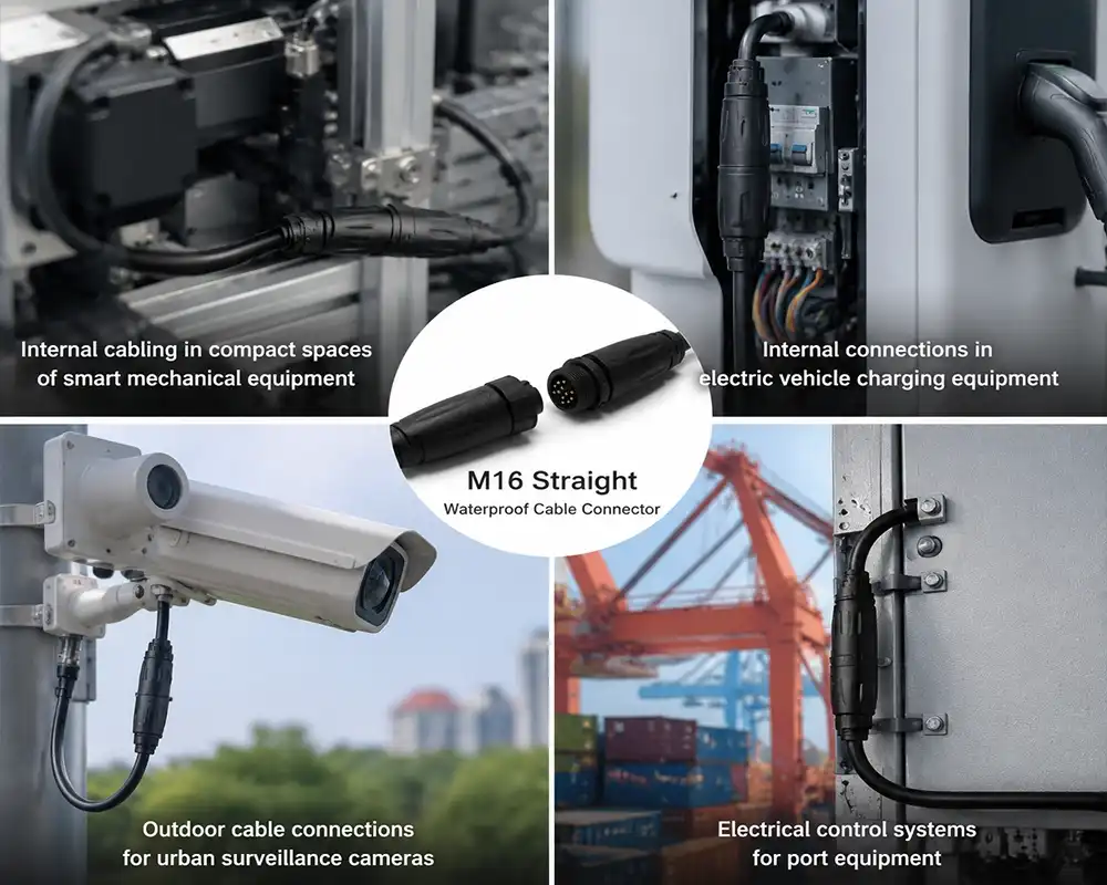 M16 Straight Waterproof Cable Connector application