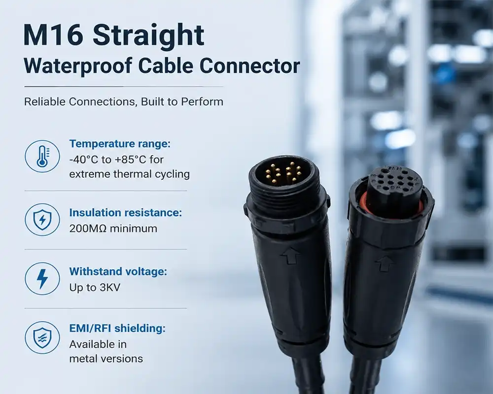 M16 Straight Waterproof Cable Connector M16 Straight Waterproof Cable Connector