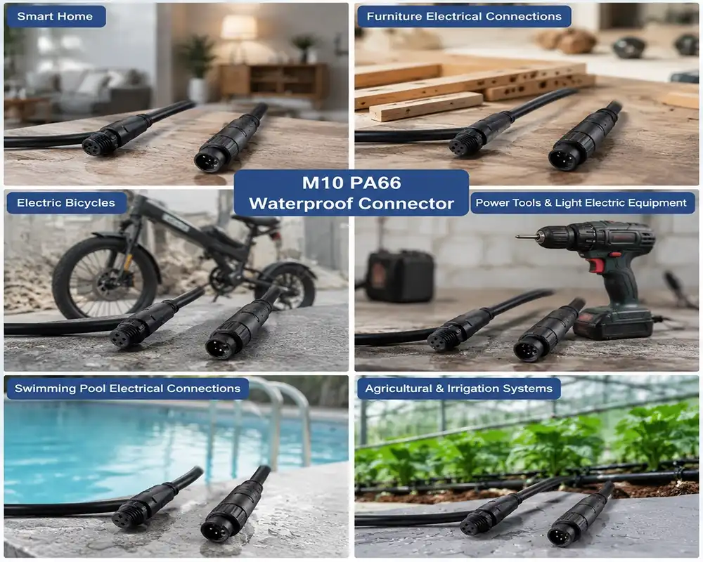 M10 PA66 Waterproof Connector application M10 PA66 Waterproof Connector application