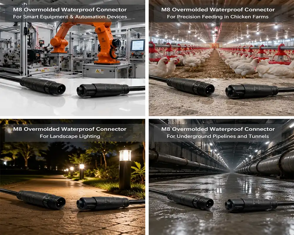 M8 Overmolded Waterproof Connector application M8 Overmolded Waterproof Connector application