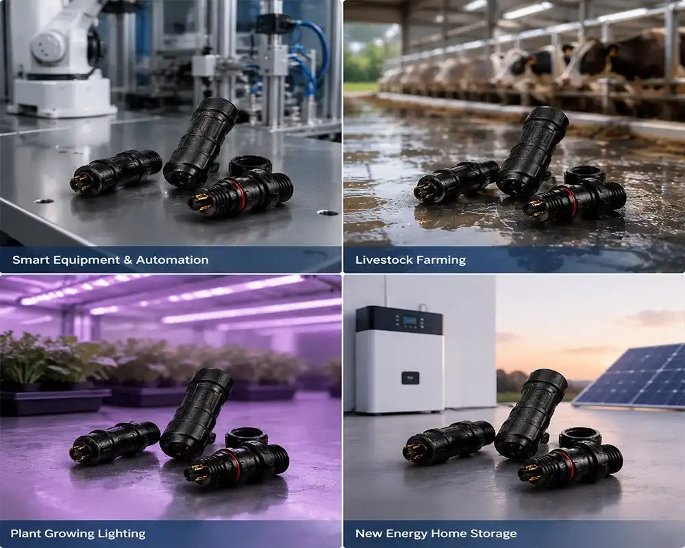 QC12 quick clamp waterproof connector application