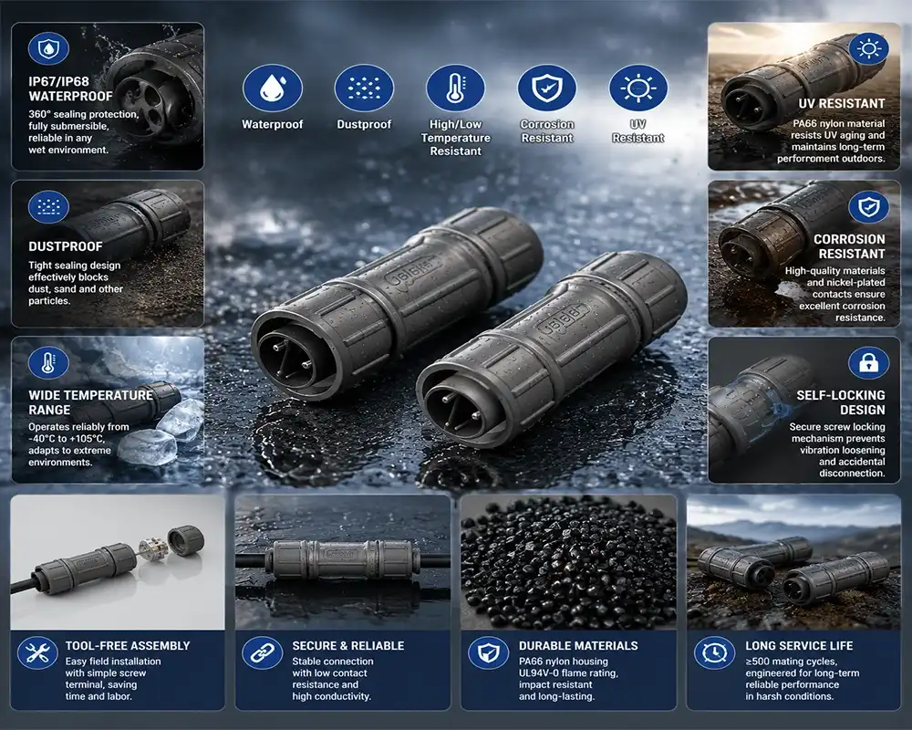 QC16 quick clamp waterproof connector advantage QC16 quick clamp waterproof connector advantage