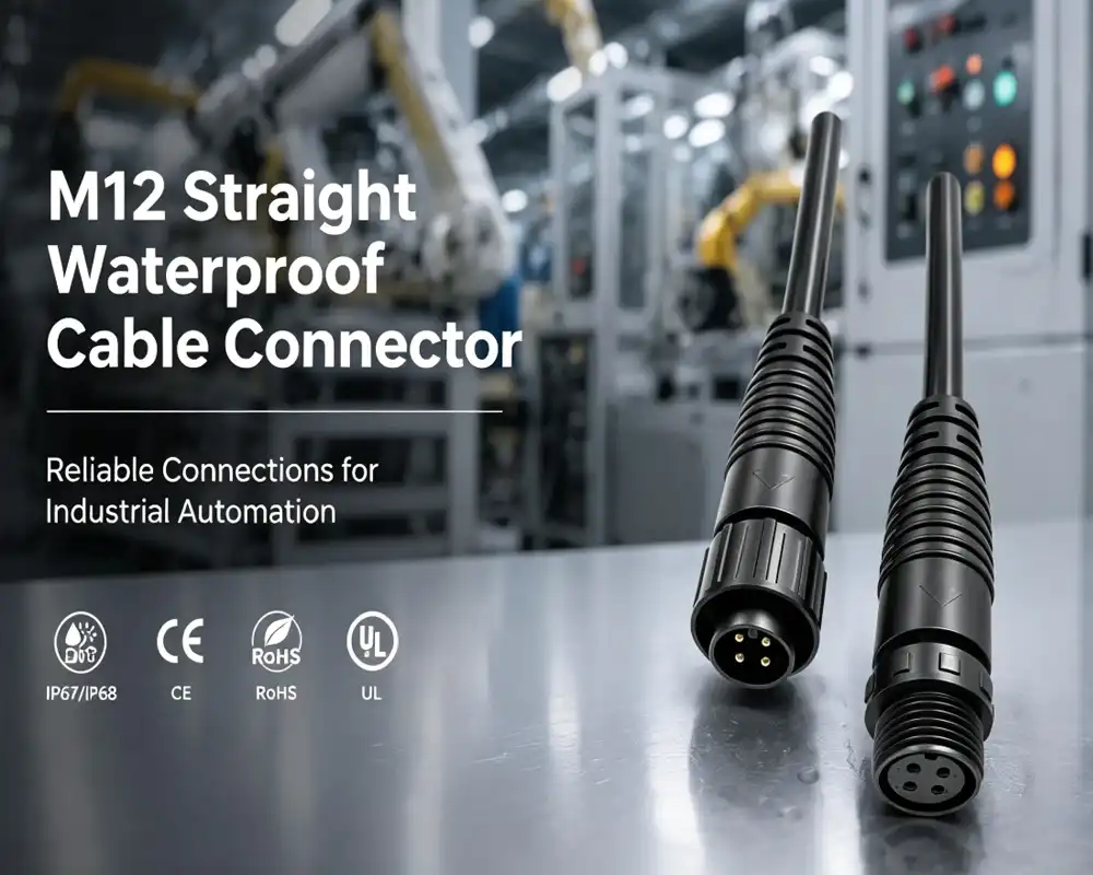 M12 Straight Waterproof Cable Connector