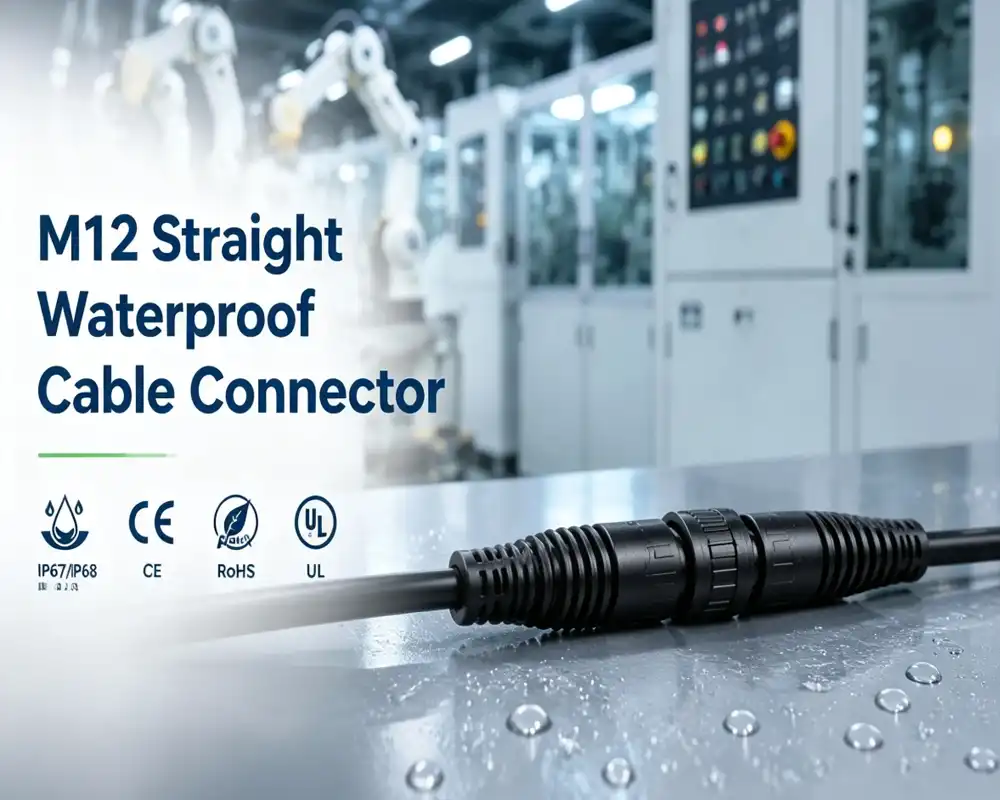 M12 Straight Waterproof Cable Connector