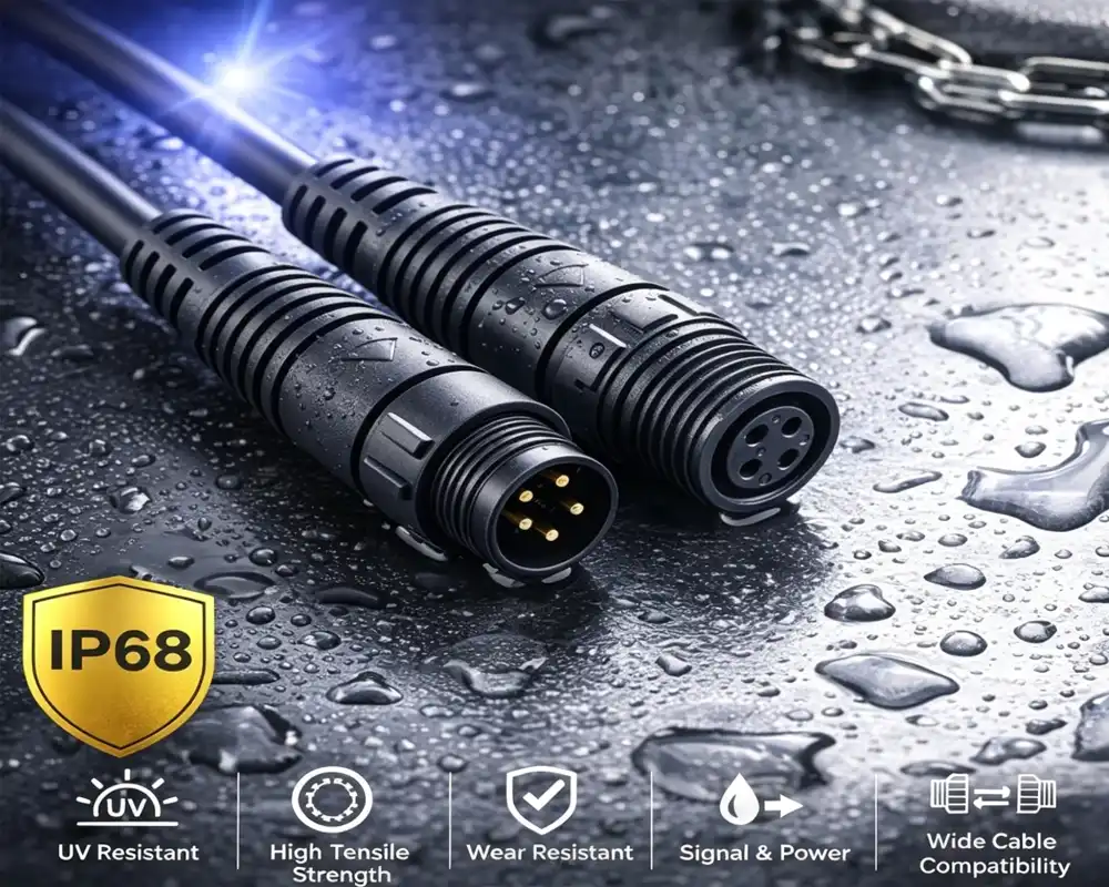 M12 Straight Waterproof Cable Connector advantage
