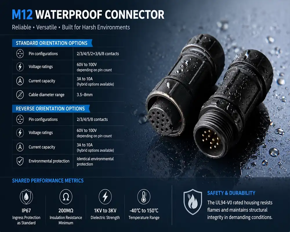M12 waterproof connector M12 waterproof connector