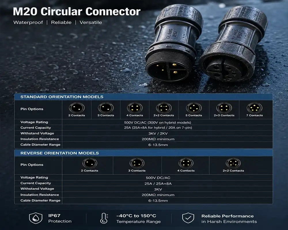 M20 circular connector