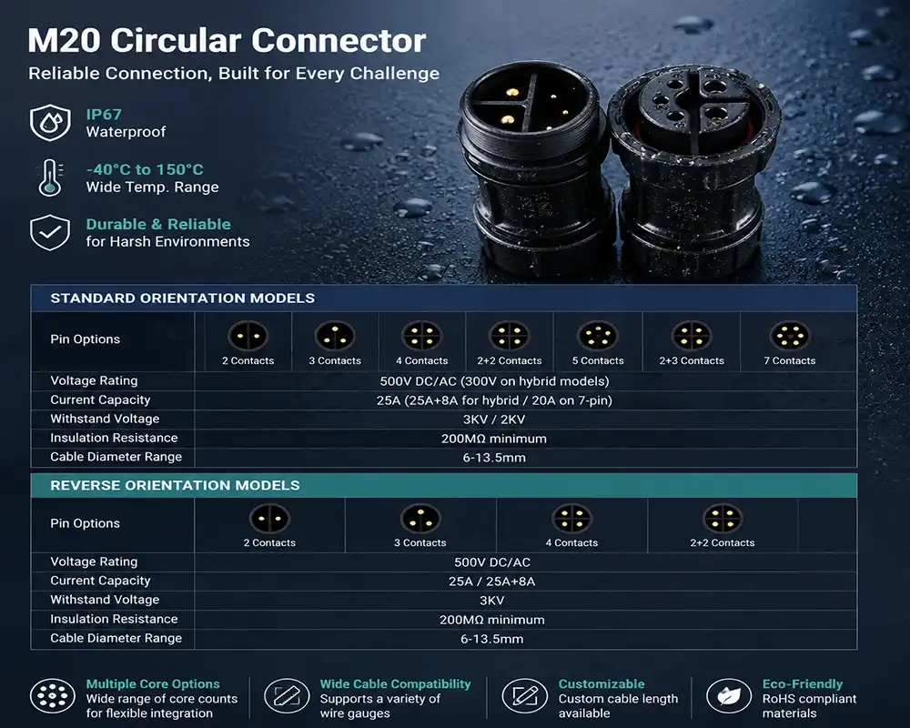 M20 circular connector M20 circular connector