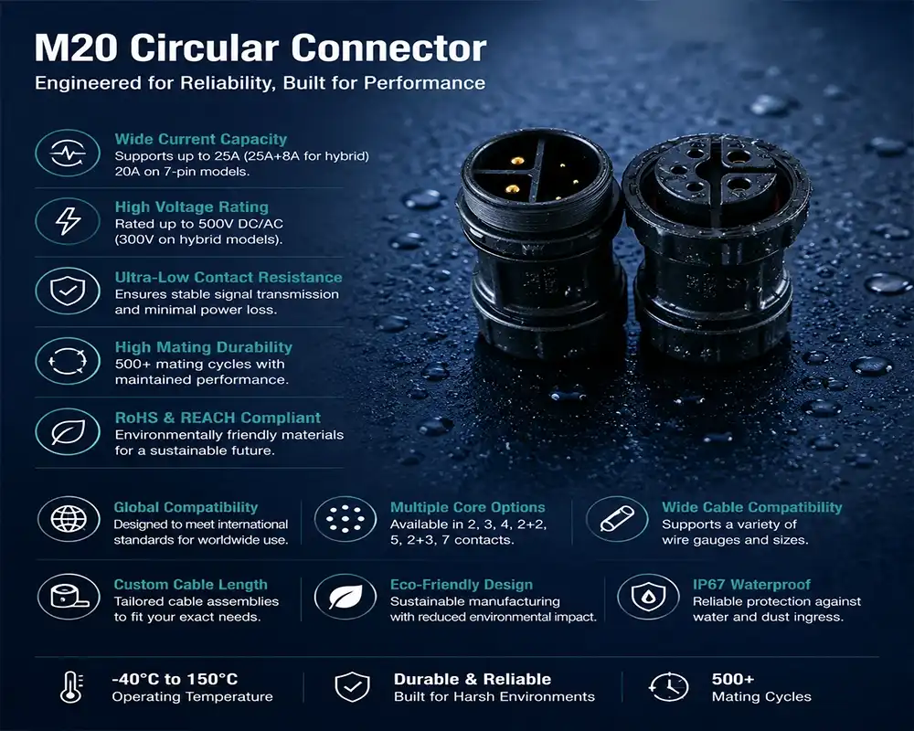 M20 circular connector advantage