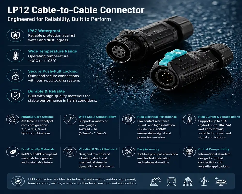 LP12 cable to cable connector advantage LP12 cable to cable connector advantage
