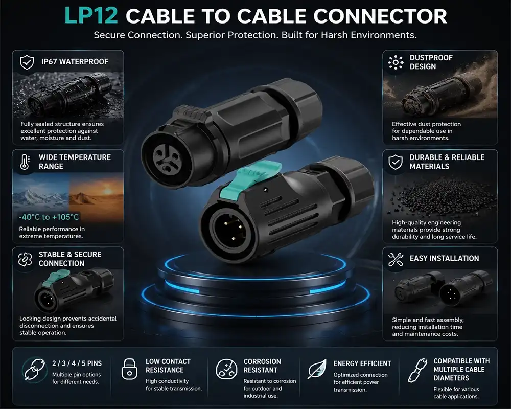 LP12 cable to cable connector advantage LP12 cable to cable connector advantage