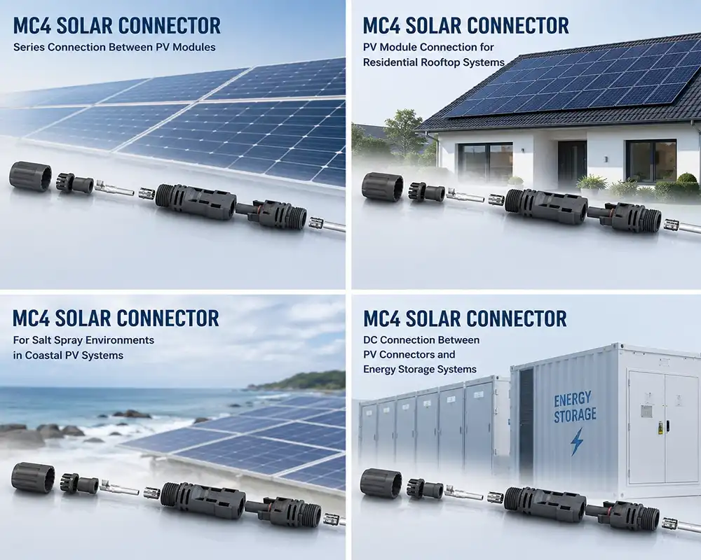 MC4 solar connector application MC4 solar connector application