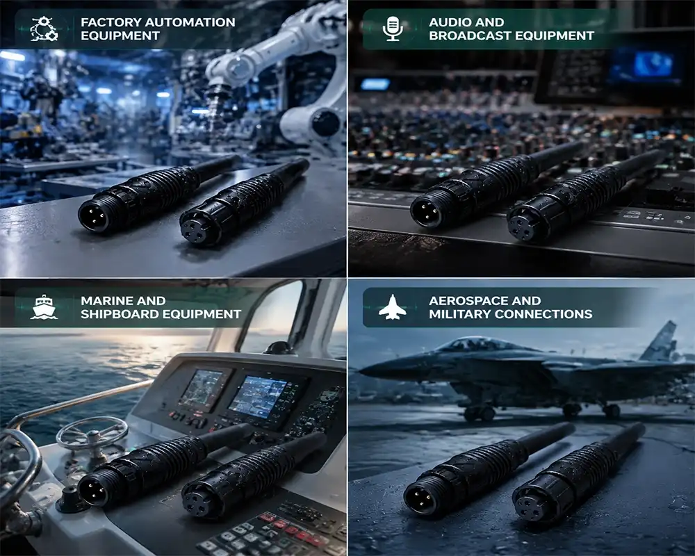 M12 straight waterproof cable connector application