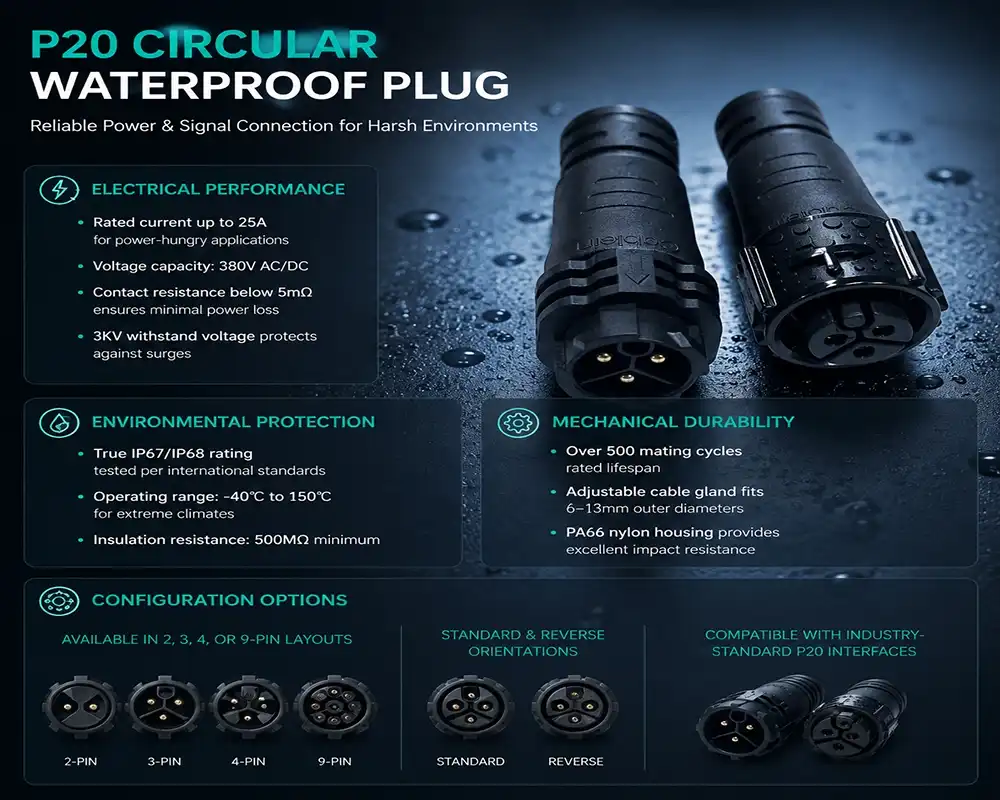 P20 circular waterproof plug P20 circular waterproof plug