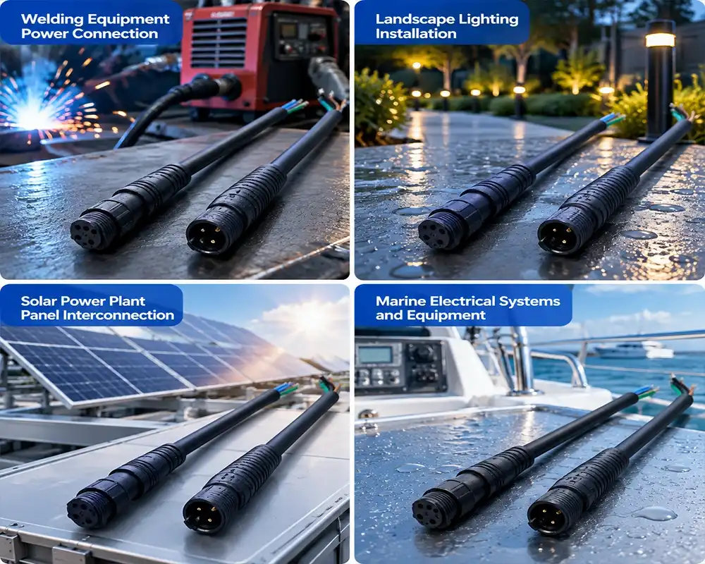 M12 straight waterproof cable connector application M12 straight waterproof cable connector application