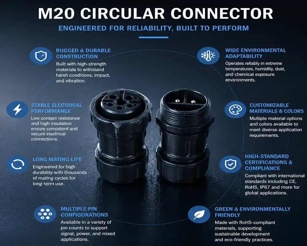 M20 circular connector advantage