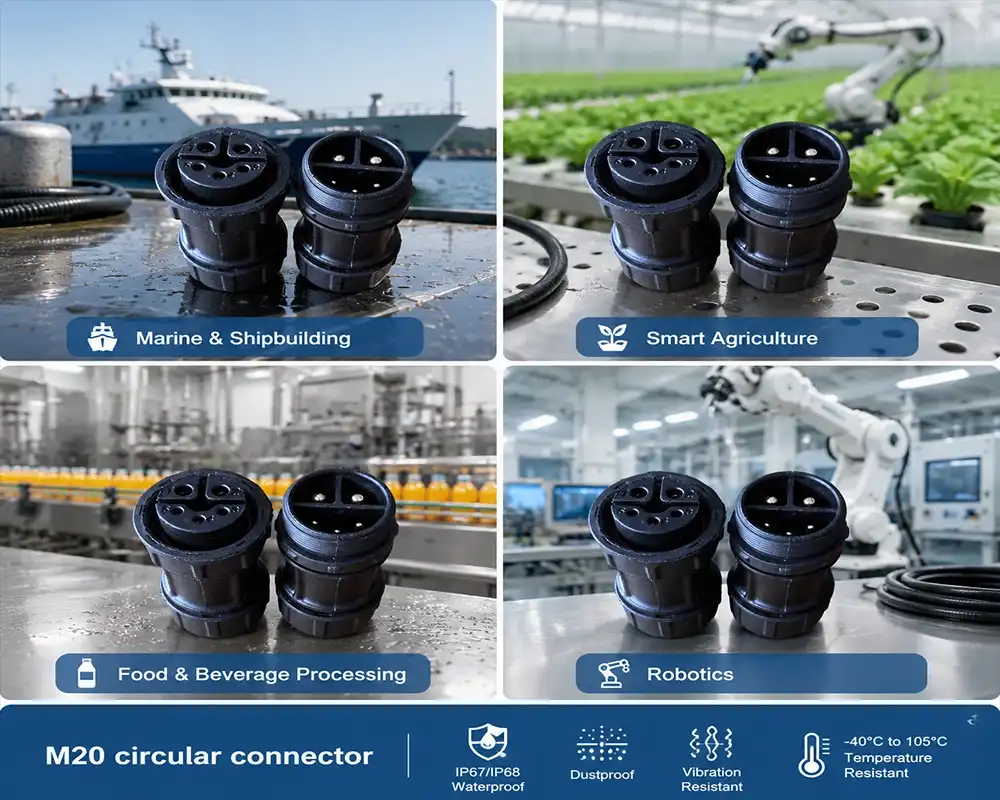 M20 circular connector application