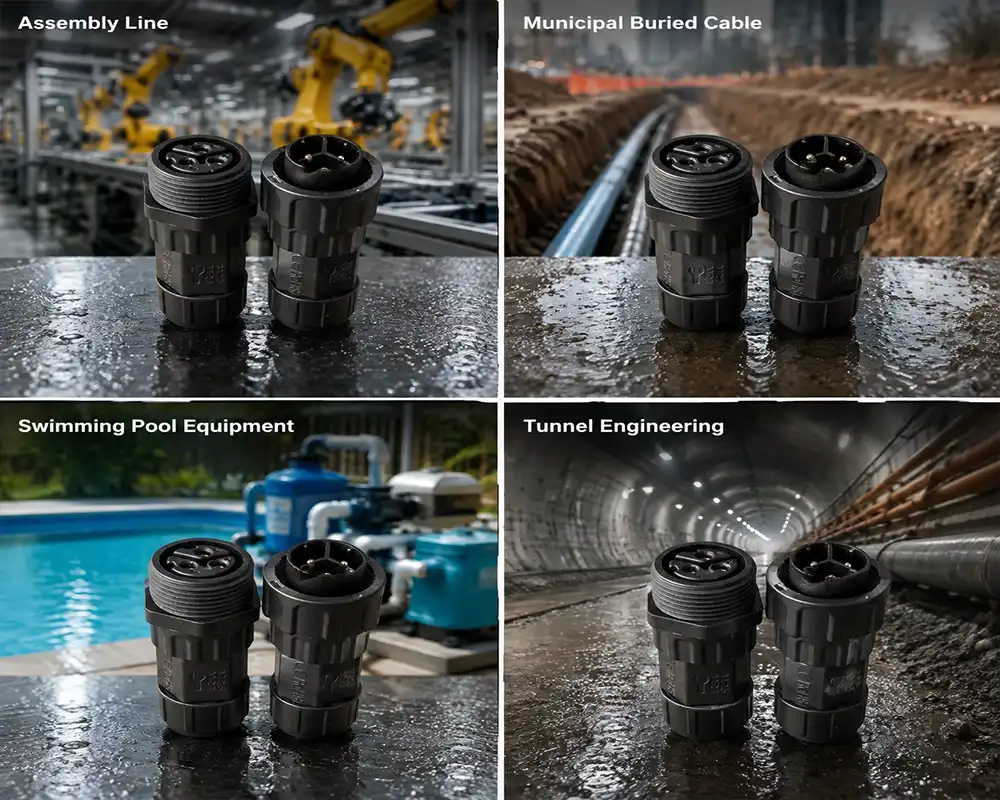 M25 industrial waterproof connector application