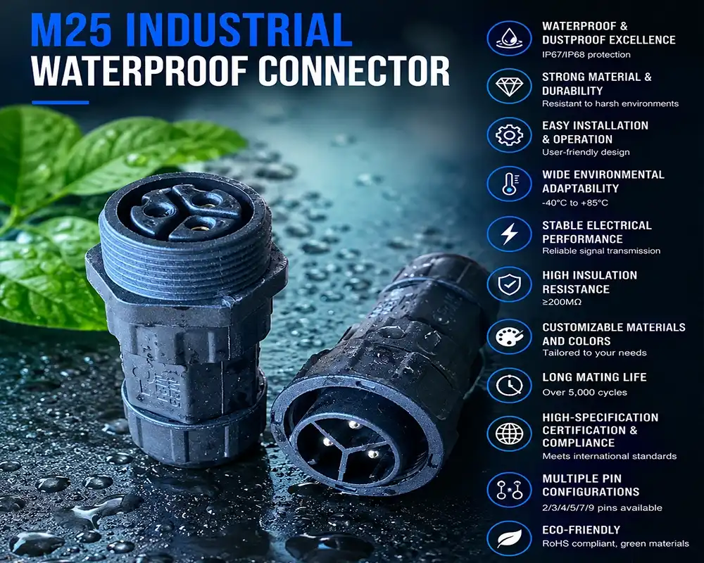 M25 industrial waterproof connector advantage