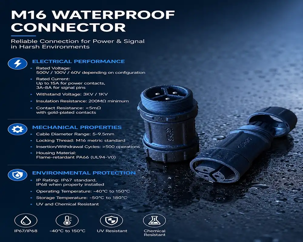 M16 waterproof connector