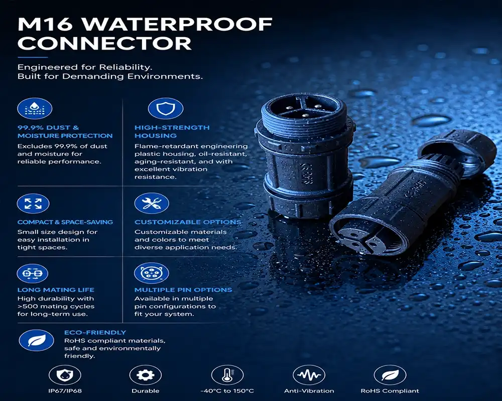 M16 waterproof connector advantage M16 waterproof connector advantage