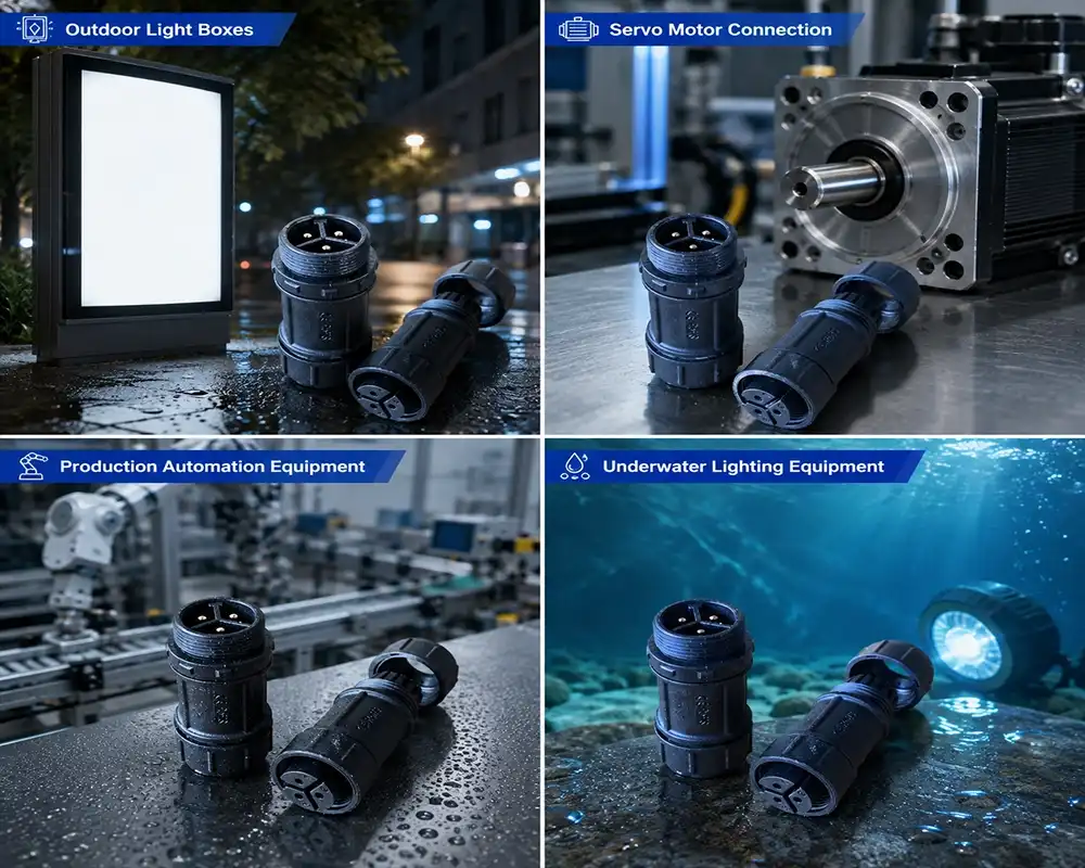 M16 waterproof connector application M16 waterproof connector application