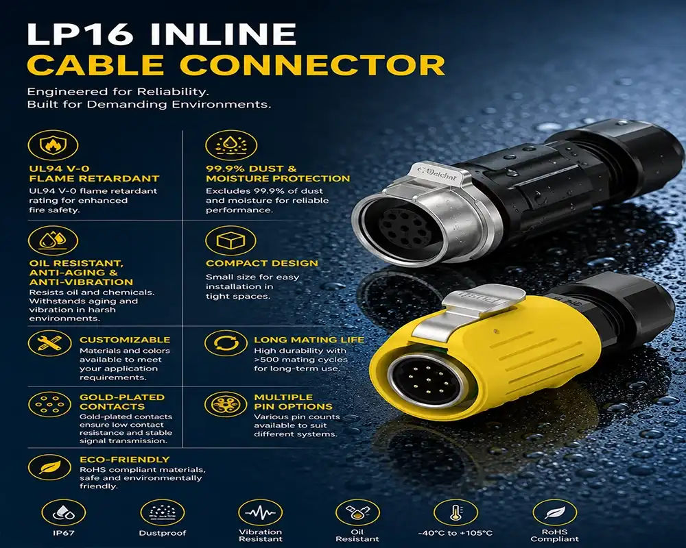 LP16 inline cable connector advantage