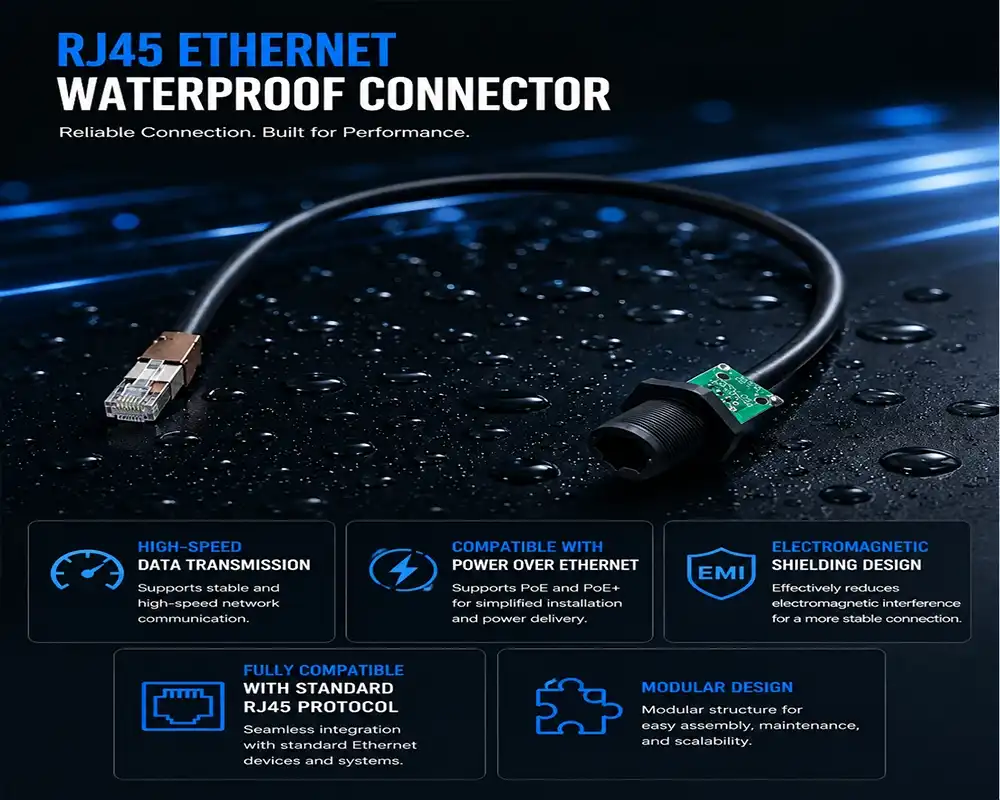 RJ45 ethernet waterproof connector advantage RJ45 ethernet waterproof connector advantage