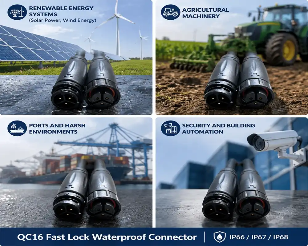 QC16 fast Lock waterproof connector advantage QC16 fast Lock waterproof connector advantage