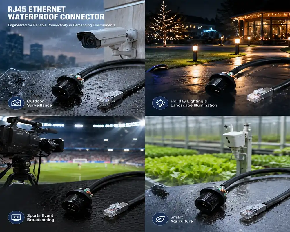 RJ45 Ethernet waterproof connector application