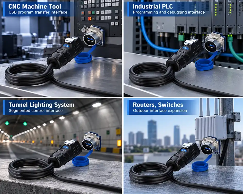 LP24 Waterproof USB Connector application
