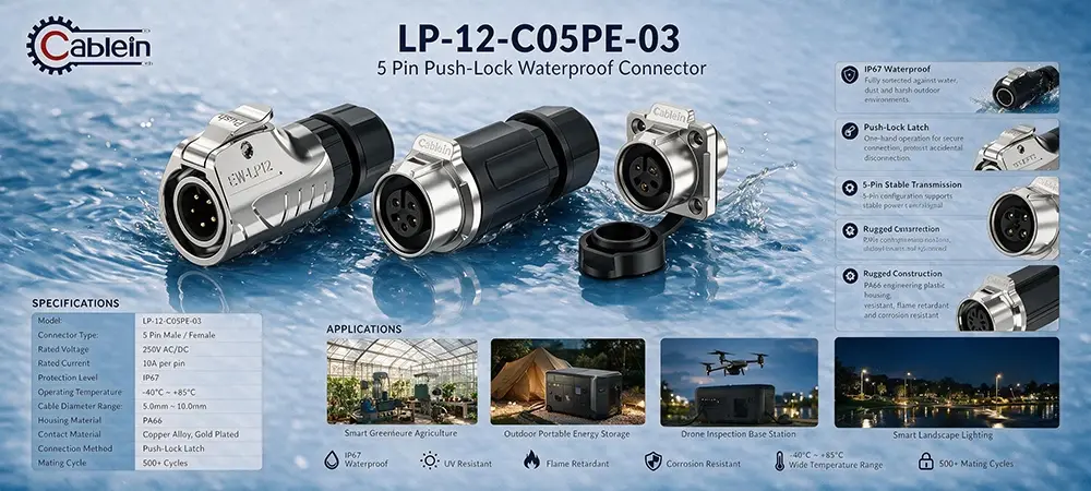 LP12 5-Pin All-Metal Circular Plug Product Brief LP12 5-Pin All-Metal Circular Plug Product Brief