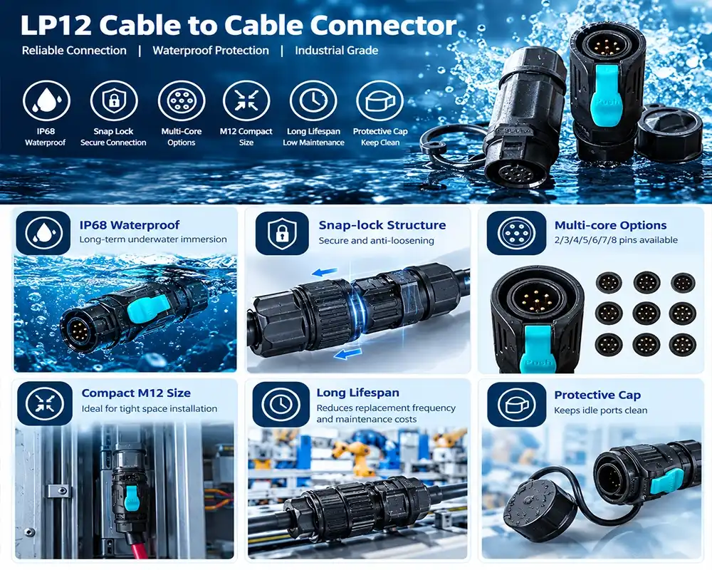 LP12 cable to cable connector advantage LP12 cable to cable connector advantage