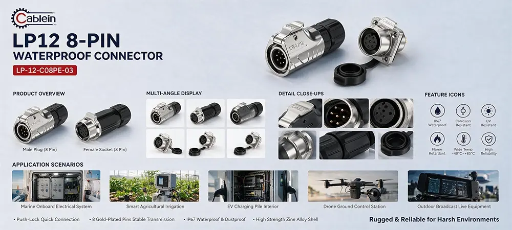 LP12 8-Pin Metal Aviation Plug Product Brief LP12 8-Pin Metal Aviation Plug Product Brief