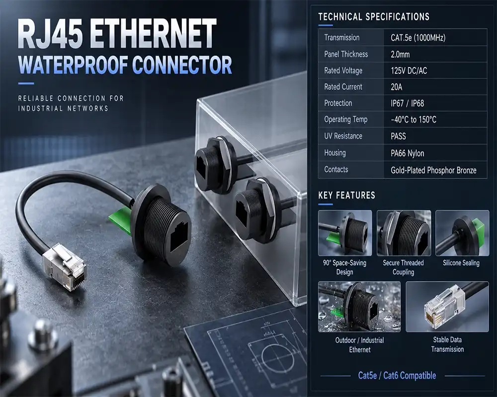 RJ45 ethernet waterproof connector RJ45 ethernet waterproof connector