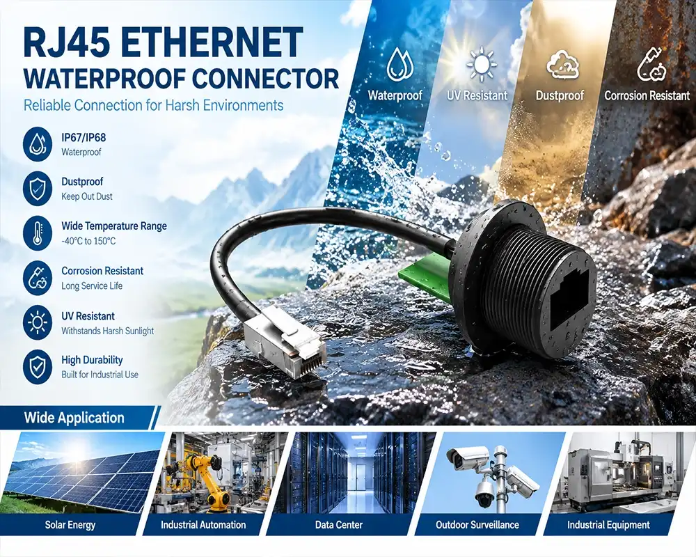 RJ45 ethernet waterproof connector advantage