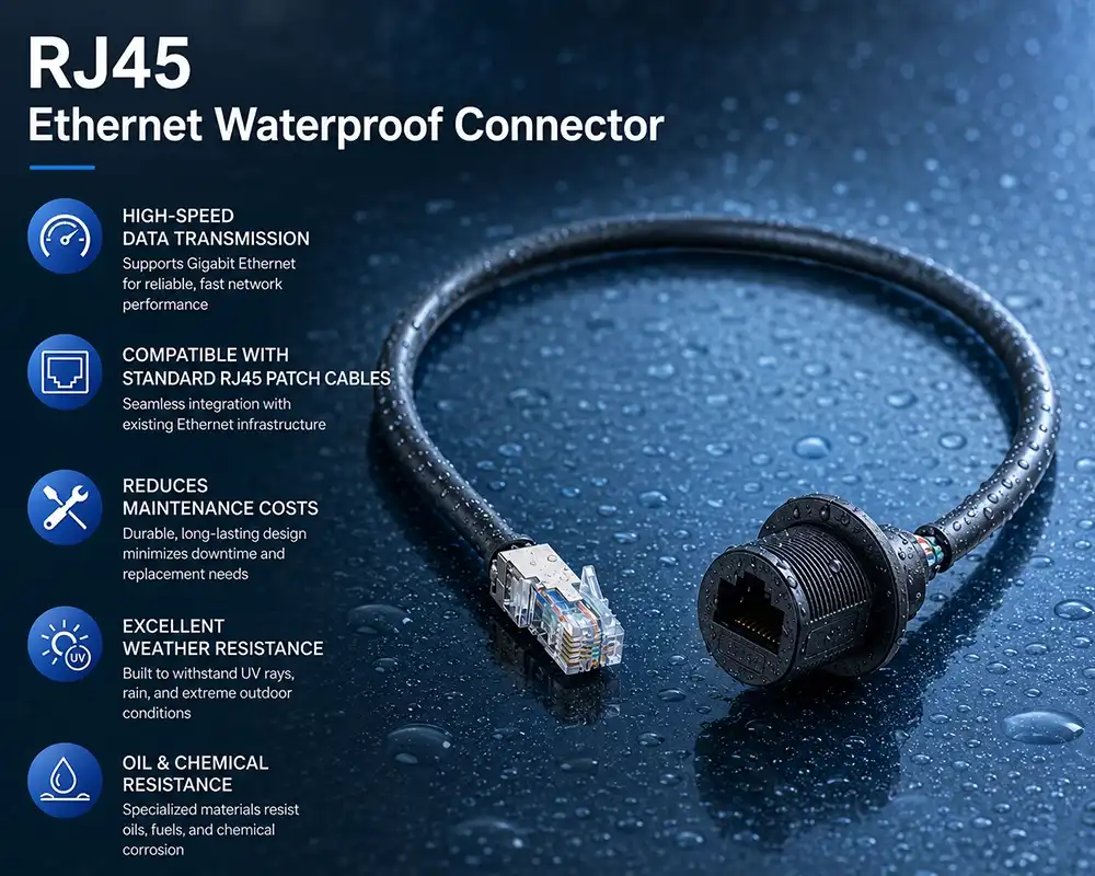 RJ45 ethernet waterproof connector advantage RJ45 ethernet waterproof connector advantage