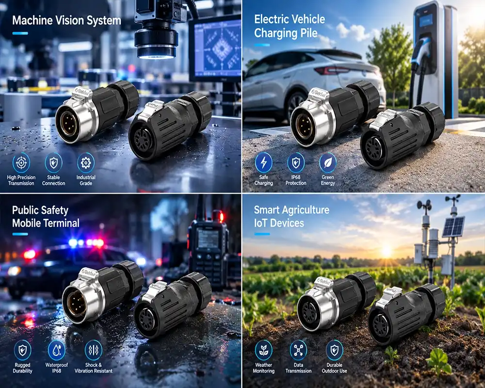 LP12 cable to cable connector application LP12 cable to cable connector application