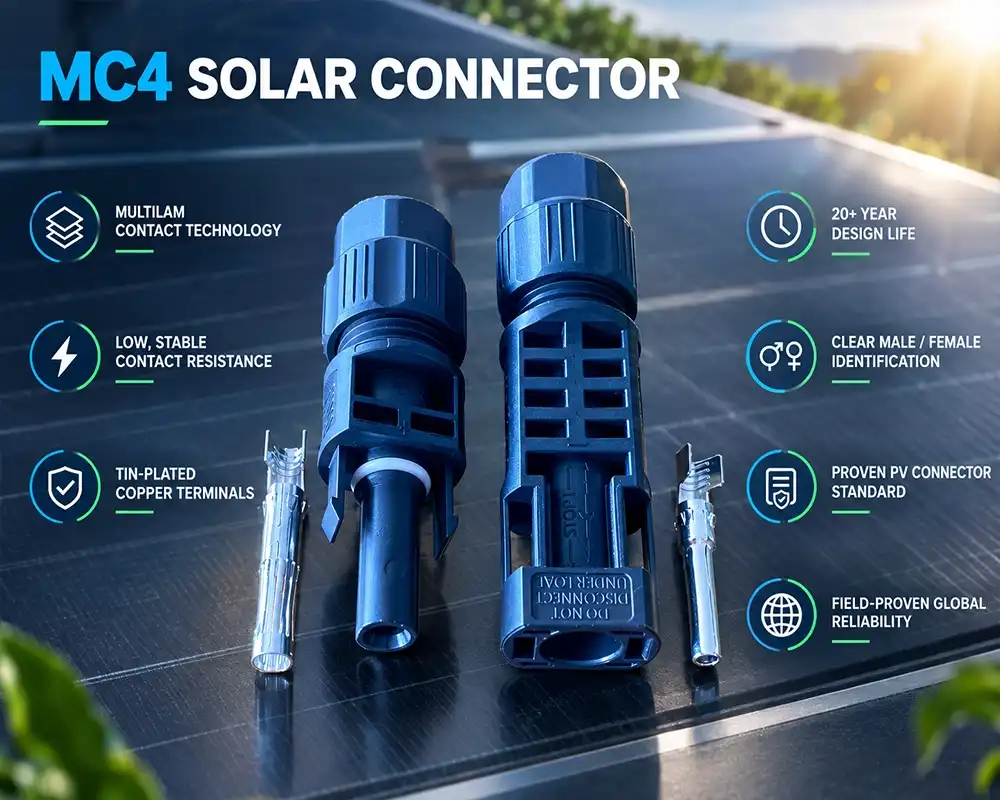 MC4 solar connector advantage
