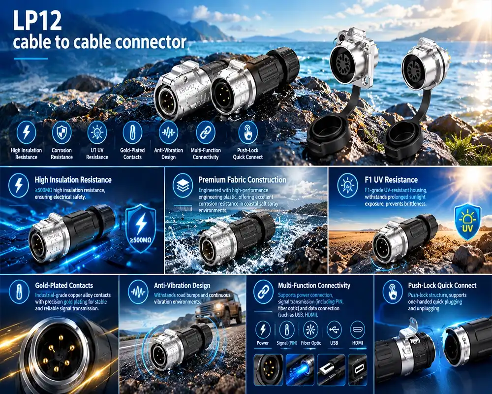 LP12 cable to cable connector advantage