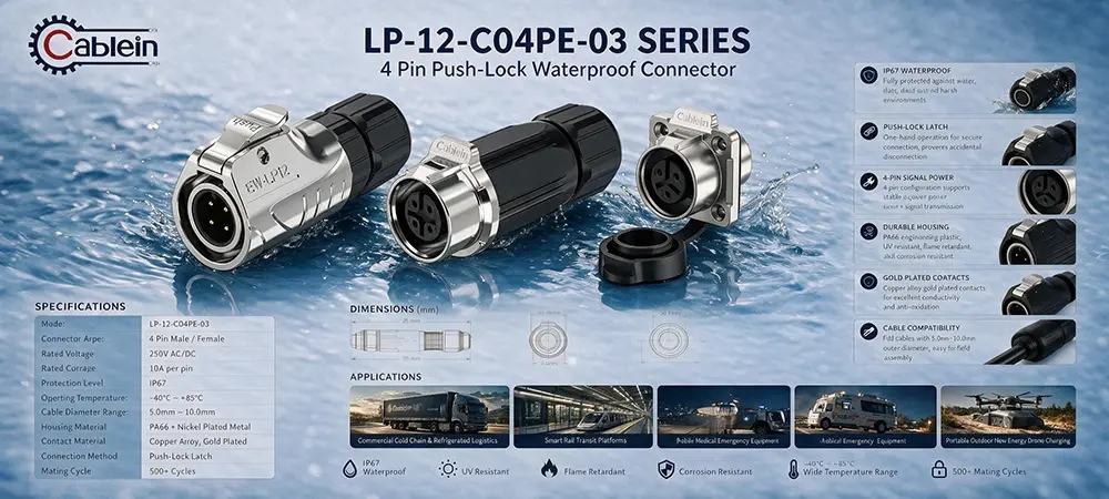 LP12 4-Pin All-Metal Circular Plug Product Brief LP12 4-Pin All-Metal Circular Plug Product Brief