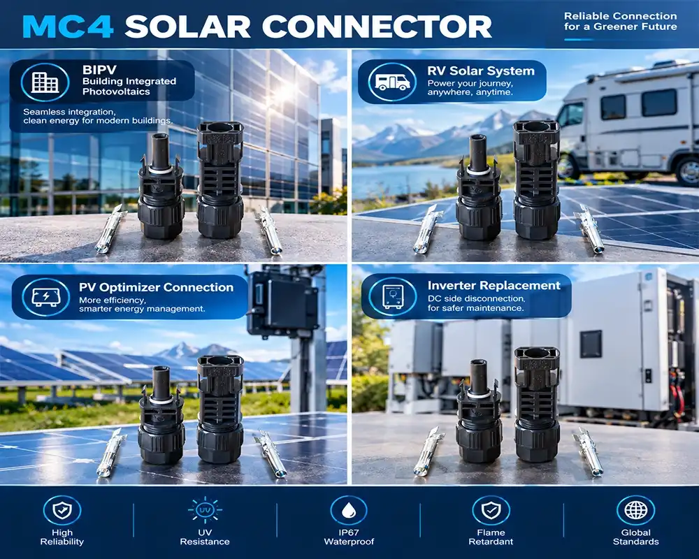 MC4 solar connector application MC4 solar connector application