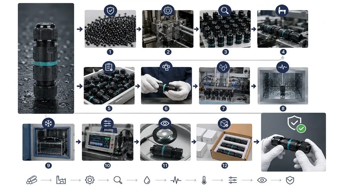 LP12 5-Pin Hybrid Metal Plug Quality Control