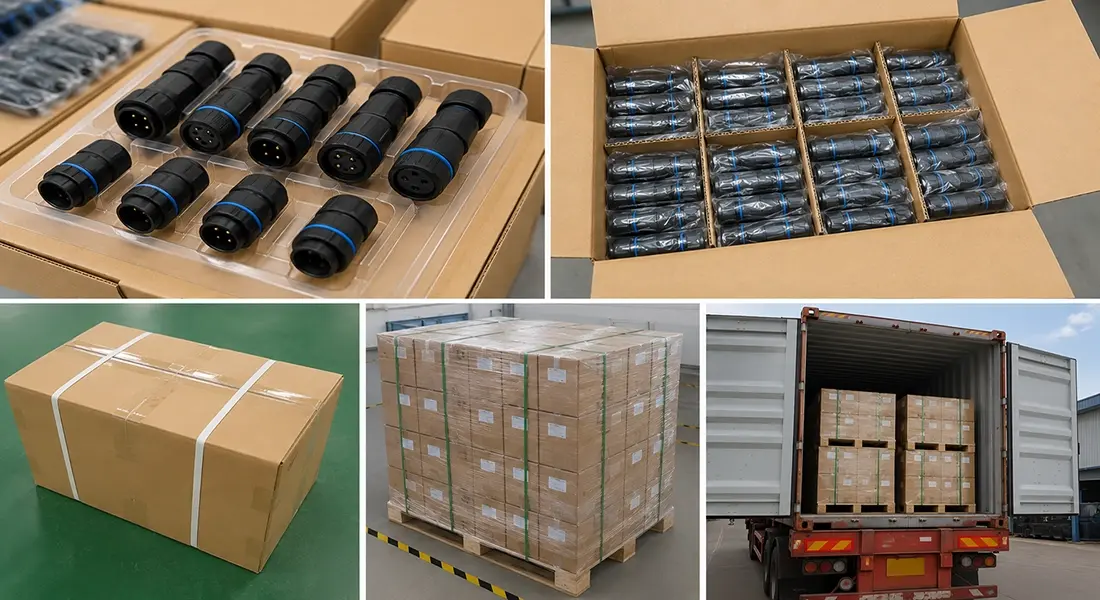 LP12 5-Pin Hybrid Metal Plug Packaging & Shipping