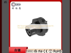IP67 Panel Mount Waterproof Connector Female Pin Threaded Welded 3 4 Core Socket