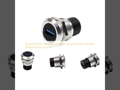 Dustproof IP67 Panel Mount Cable Connector For Industrial Electronics Accessories