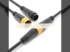 Waterproof IP68 Electrical Male Female Connectors Self Locking Injection For Growth Light