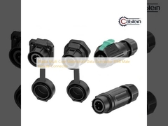 Plastic Multi Core Waterproof Data Connector IP68 Male Female Connector