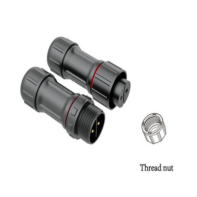 Buy IP67 M12 Waterproof Circular Connector Threaded Butt Type 2 Pin Circular Connector online manufacture
